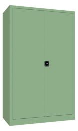 Flügeltürenschrank, Vollblechtüren, 4 verzinkte Böden, BxTxH 1200x600x1950 mm, RAL 6011