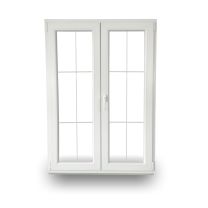 Balkontür - PVC - Stulp - Sprossen - 6 Felder - DKL/DR - 2-fach-Verglasung - 60mm Profil - Abmessung nach Wahl