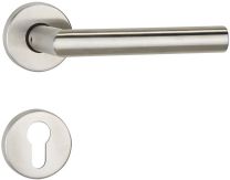 HERMAT Drückergar. 1802 Basic 02 PZ mit Rosetten, Edelstahl matt