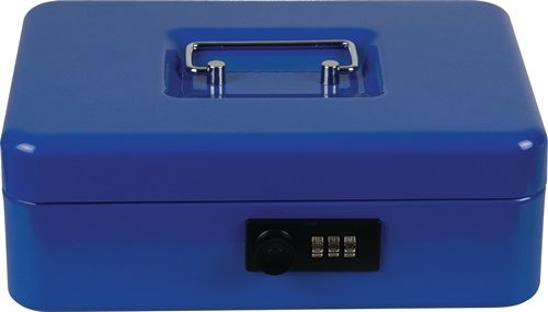 BURG-WÄCHTER Geldkassette MONEY H90xB250xT180mm Gewicht 1,31kg Zahlenschloss  blau