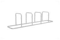 WSM Fahrrad-Anlehnständer, Stahlrohr Durchm. 48 mm, zum Aufstellen, 8 Einstellplätze, feuerverzinkt, BxTxH 3870x750x860 mm, 105200003