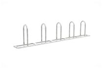 WSM Fahrrad-Anlehnständer, Stahlrohr 48 mm, zum Aufstellen, 10 Einstellplätze, BxTxH 4250x350x850 mm, feuerverzinkt, 105500023