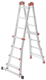 Hailo M80, Aluminium-Multifunktionsleiter, 4x4 Sprossen