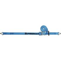 PROMAT Zurrgurt DIN EN 12195-2 Länge 8 m Breite 50 mm mit Ratsche + Spitzhaken LC U 4000 daN