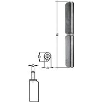 GAH Profilrolle Bandlänge 120 mm Stahl blank Stift-Ø 9 mm
