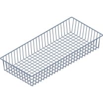 ELEMENT SYSTEM Drahtkorb Höhe 120 mm Breite 800 mm Tiefe 350 mm weißaluminium mit 2 Trägern