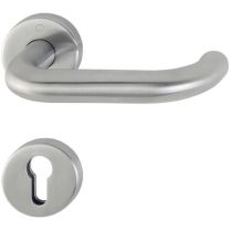 HOPPE Feuerschutzgarnitur Paris FS-E58/42H/42HS/138 Edelstahl F69 D/K für Türstärke 40-65 mm PZ rund DIN links / rechts