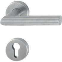 HOPPE Feuerschutzgarnitur Amsterdam FS-E1400/42H/42HS Edelstahl F69 D/D für Türstärke 40-65 mm PZ rund DIN links / rechts