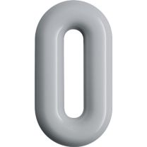 HEWI Hausnummer Ziffer 0 Spezial-Polyamid 90 tiefschwarz 165 mm Ø 33 mm