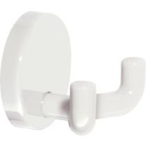 HEWI Doppelhaken 477.90.025 2 Haken Polyamid 99 reinweiß Ø 50 mm Ausladung 43,5 mm