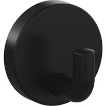 HEWI Einzelhaken 477.90B010 einfach Ausladung 45 mm Polyamid 90 tiefschwarz matt Ø 50 mm