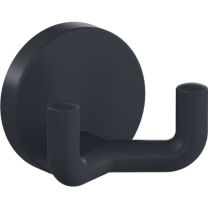 HEWI Doppelhaken 477.90B025 doppelt Ausladung 43,5 mm Polyamid 92 anthrazitgrau matt Ø 50 mm
