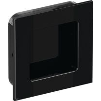 HEWI Schiebetürmuschel 544.60 Polyamid 90 tiefschwarz glänzend quadratisch passend für Holztüren Länge 60 mm Breite 60 mm