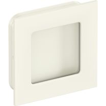 HEWI Schiebetürmuschel 544.60 Polyamid 99 reinweiß glänzend quadratisch passend für Holztüren Länge 60 mm Breite 60 mm