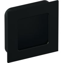 HEWI Schiebetürmuschel 544.60B Polyamid 90 tiefschwarz matt quadratisch Türstärke ab 17 mm passend für Holztüren Länge 60 mm Breite 60 mm