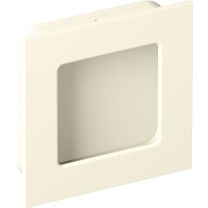 HEWI Schiebetürmuschel 544.60B Polyamid 99 reinweiß matt quadratisch Türstärke ab 17 mm passend für Holztüren Länge 60 mm Breite 60 mm