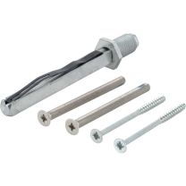 HOPPE Befestigungsset Sertos® K/G 55-60 mm M5 x 70 + 4,0 x 65 Vierkant 8 x 80 mm