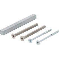 HOPPE Befestigungsset Sertos® GG-WC 60-65 mm M5 x 75 + 4,0 x 70 Vierkant ohne + 8 x 100 mm