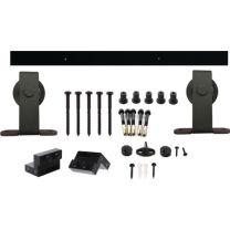 INTERSTEEL Schiebesystem 450100 100 kg 2000 mm schwarz Holztüren 38-40 mm Komplettset Wandbefestigung