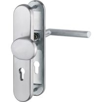 HOPPE Feuerschutzgarnitur Amsterdam FS-E86G/3331/3310/1400F Edelstahl F69 D/K für Türstärke 42-47 mm PZ abgerundet DIN links / rechts