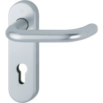 HOPPE Feuerschutzgarnitur Paris FS-138/353KH Aluminium F1 D/D für Türstärke 45-65 mm PZ abgerundet DIN links / rechts