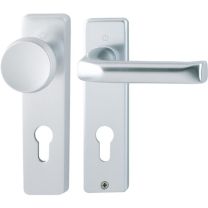 HOPPE Kurzschildgarnitur London 54/227K/202KP/AP/113 Aluminium F1 PZ eckig Wechselgarnitur