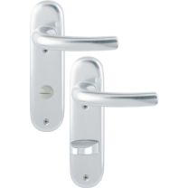 HOPPE Kurzschildgarnitur Tôkyô 1710/273KP Aluminium F1 SK/OL abgerundet Drückergarnitur