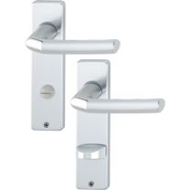 HOPPE Kurzschildgarnitur Birmingham 1117/202KP Aluminium F1 SK/OL eckig Drückergarnitur