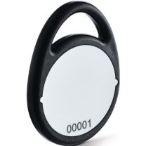 GEZE Zutrittskontrollsystem Schlüsselanhänger MIFARE DESFire EV2 schwarz RFID-Transponder-Schlüsselanhänger