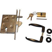 HBS-BETZ Schiebetürschloss-Set PZW PZW 25/60/72/8 mm verzinkt käntig Stulplänge 210 mm