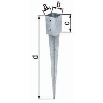 GAH Einschlagbodenhülse a101xb101xc150xd900mm Stahl roh feuerverzinkt