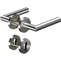 OGRO Feuerschutzgarnitur 8906/6501/6612 Aluminium AL D/D für Türstärke 38 - 63 mm PZ rund DIN links / rechts
