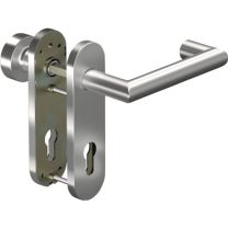 OGRO Feuerschutzgarnitur 8907/3020/7051K Aluminium AL D/K für Türstärke 38 - 63 mm PZ abgerundet DIN links / rechts
