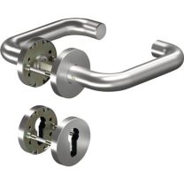 OGRO Feuerschutzgarnitur 8100/6501/6612 Aluminium AL D/D für Türstärke 38 - 63 mm PZ rund DIN links / rechts