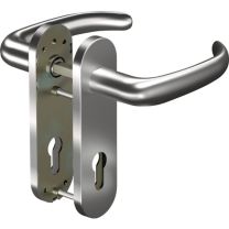 OGRO Feuerschutzgarnitur 8999/7051K Aluminium AL D/D für Türstärke 38 - 63 mm PZ abgerundet DIN links / rechts