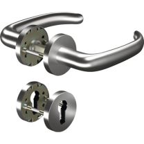 OGRO Feuerschutzgarnitur 8999/6501/6612 Aluminium AL D/D für Türstärke 38 - 63 mm PZ rund DIN links / rechts