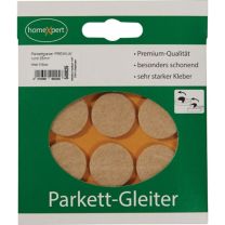 JeCo Parkettgleiter Premium 25 mm Filz natur rund selbstklebend