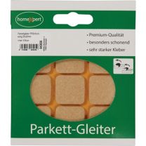 JeCo Parkettgleiter Premium 25 x 25 mm Filz natur eckig selbstklebend