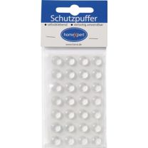 JeCo Schutzpuffer Clear 11,1 mm Kunststoff transparent Linse selbstklebend