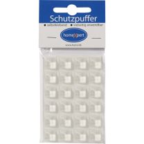 JeCo Schutzpuffer Clear 12,6 mm Kunststoff transparent Quadrat selbstklebend