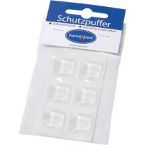 JeCo Schutzpuffer Clear 20,5 mm Kunststoff transparent Quadrat selbstklebend
