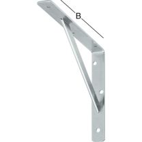VORMANN Stegkonsole Länge 300 mm Höhe 200 mm Breite 30 mm Stärke 4 mm Stahl pulverbeschichtet weiß Tragfähigkeit 300 kg