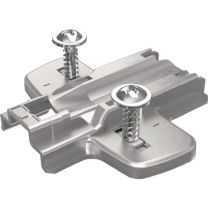 HETTICH Montageplatte System 8099 Sensys Stahl vernickelt 1,5 mm Pilotzapfen und Spezialschrauben