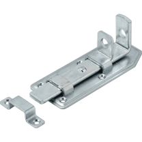VORMANN Türschlossriegel Länge 100 mm Breite 50 mm Stahl blau verzinkt gerade mit Schlaufe