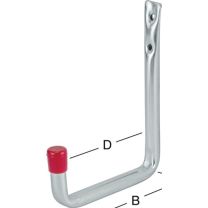 VORMANN Wandhaken U-Form ohne Gummierung Ausladung 114 mm Stahl verzinkt