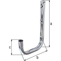 GAH Wandhaken einfach Ausladung 250 mm Stahl verzinkt Höhe 300 mm Ø 18 mm