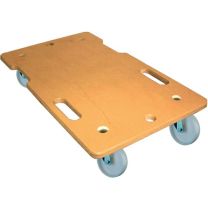 BS ROLLEN Transportroller Rad-Ø 75 mm 150 kg L600 mm B350 mm Kunststoff Holz mit Griffmulde