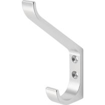 HERMETA Huthaken 0148 einfach Ausladung 86,5 mm Aluminium silberfarbig eloxiert Höhe 135 mm