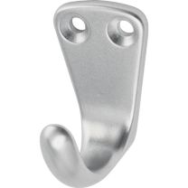 HERMETA Handtuchhaken 0553 1 Haken Höhe 37 mm Aluminium silberfarbig eloxiert Ausladung 33 mm