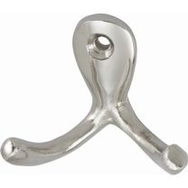 HERMETA Handtuchhaken 0560 2 Haken Höhe 37 mm Aluminium poliert Ausladung 28,5 mm